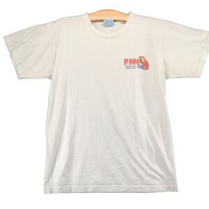 Vintage Caribbean Soul Parrot T-Shirt Mens Medium Short Sleeve White Crew Neck